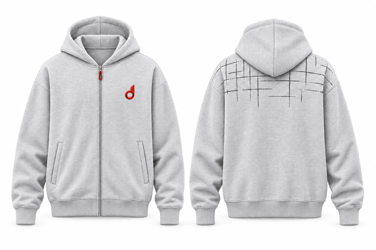 Moletom Offset Zip — conceito visual